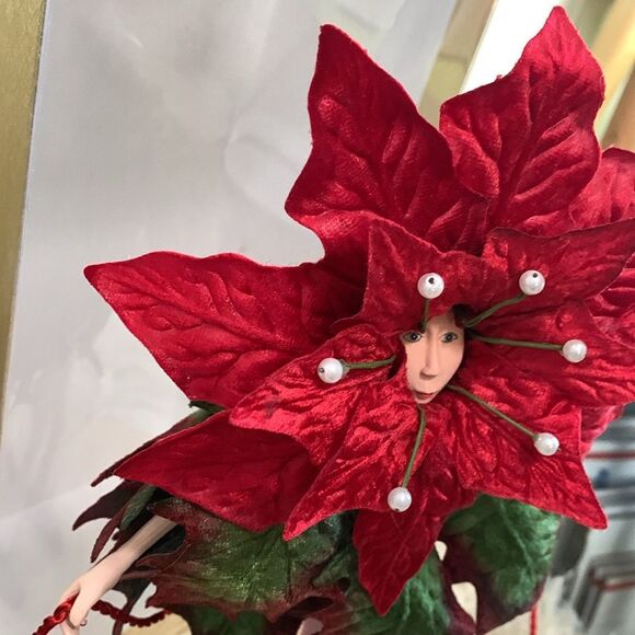 Dept 56 Patience Brewster Krinkles Red Poinsettia Fairy Figurine Ornament W/Box - Picture 7 of 17